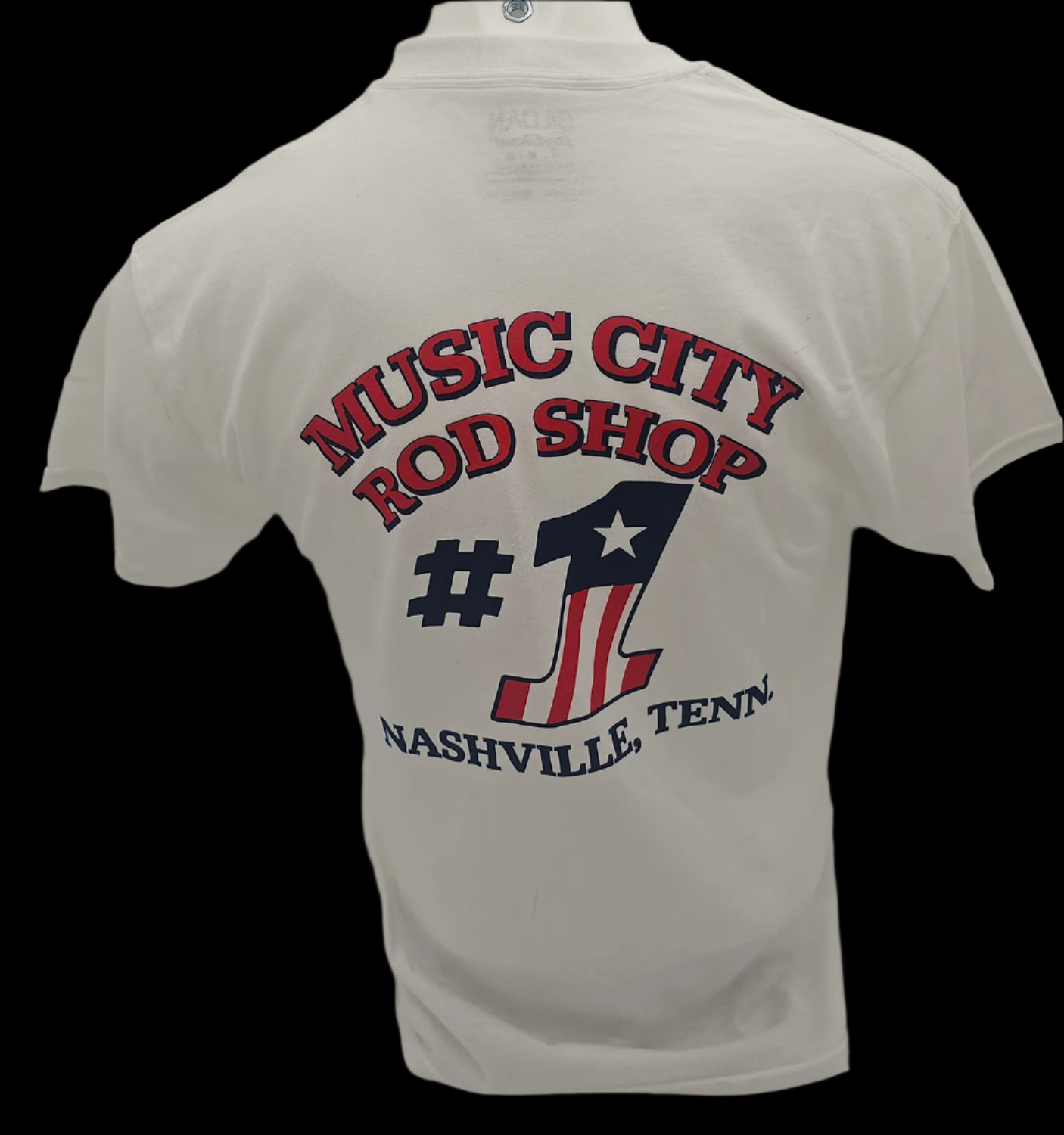 Back View Music City Rod Shop T-Shirt